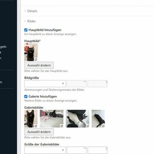 Redaktions-Ansicht einer Tier-Anzeige: Bilder und Galerie